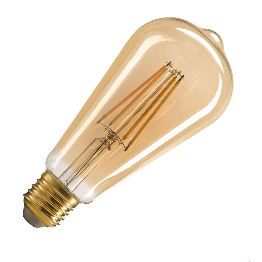 LED Leuchtmittel E27 - ST64 in gold 7,5W 2500K CRI90 320 dimmbar