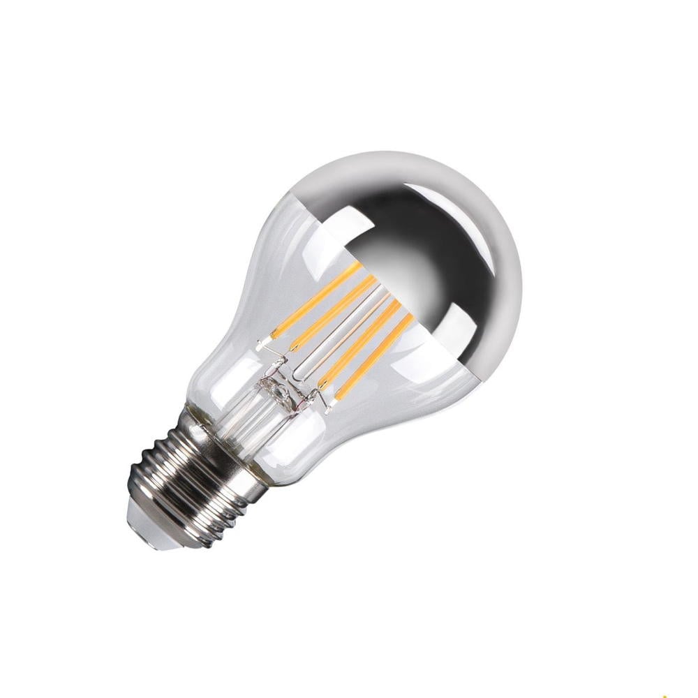 LED Leuchtmittel E27 Birne - A60 in chrom 7,5W 2700K CRI90 180 dimmbar