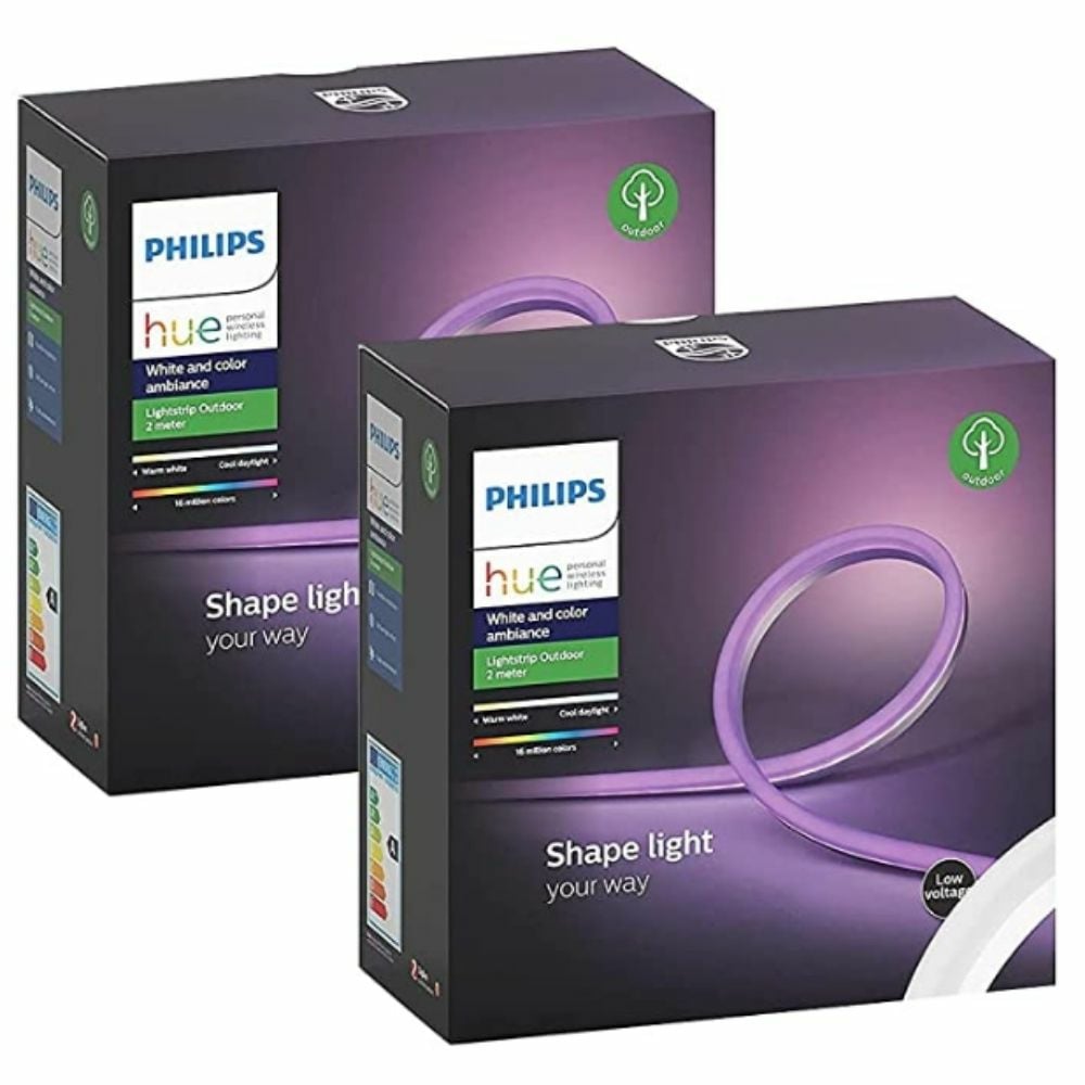 Philips Hue Bluetooth White & Color Ambiance Outdoor Lightstrip 2m 2er Pack