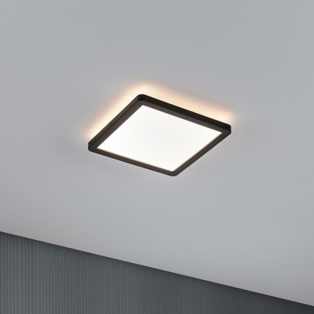 LED Deckenleuchte Atria Shine in Schwarz 11,2W 900lm 3000K quadratisch