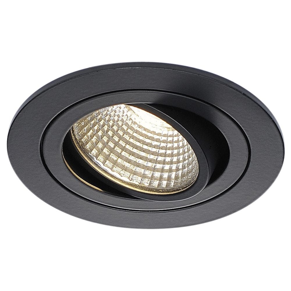 Einflammiger LED-Einbaustrahler New Tria 1, Clipfedern, rund, schwarz, 3000K [Gebraucht - Wie Neu]