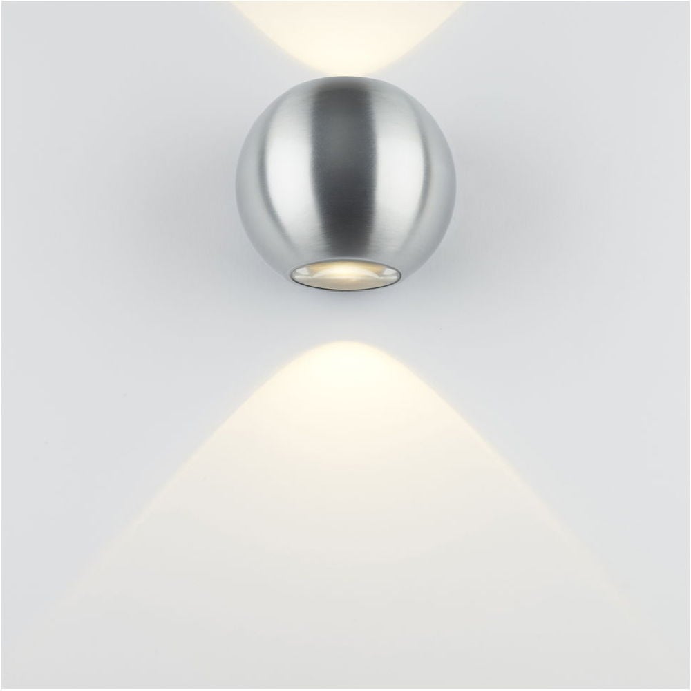 famlights | LED Wandleuchte Denver Aluminium in Silber [Gebraucht - Wie Neu]