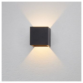 famlights | LED Wandleuchte Cube Aluminium in Anthrazit...
