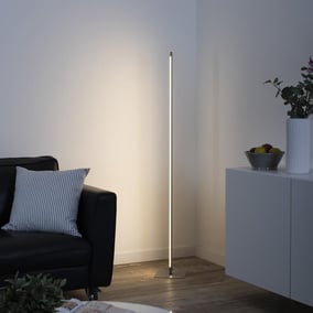 famlights | LED Stehleuchte Alexia in Silber 10,8W 1200lm...