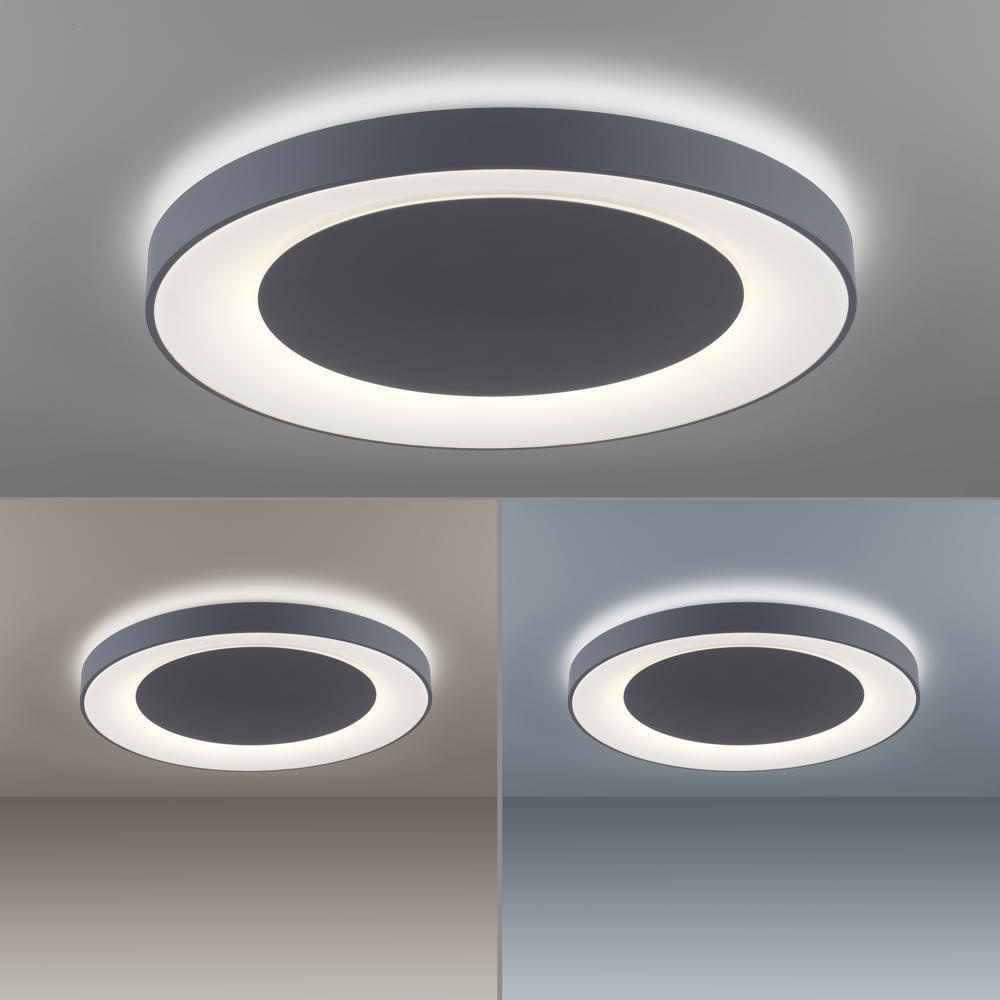 LED Deckenleuchte Anika in Schwarz 2x30W 2500lm tunable White