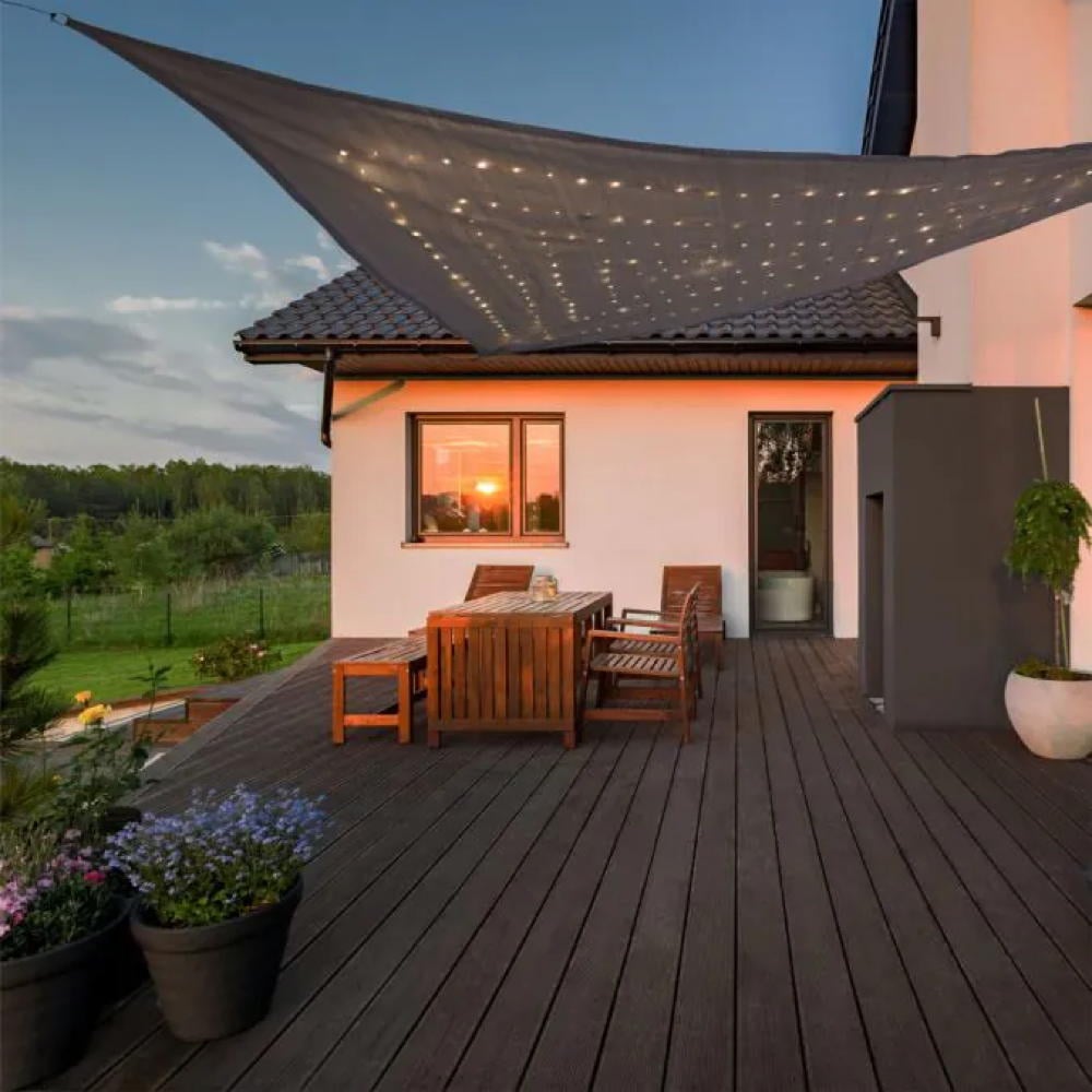 Gartenkugel E27 grau Hauseingang IP44 Kunststoff Acryl Terrasse 