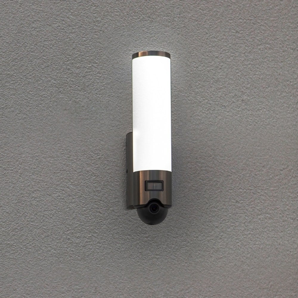 Smarte LED Kameraleuchte Elara in Edelstahl 17 5W 1300lm IP44 mit  Bewegungsme... | Lutec | 5267106001