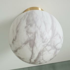 Deckenleuchte Carrara in Weiß und Gold E14 265mm