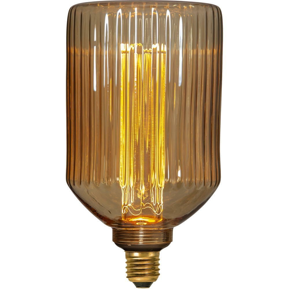 LED Leuchtmittel E27 Globe - G125 Softglow 1W 50lm eckig gold