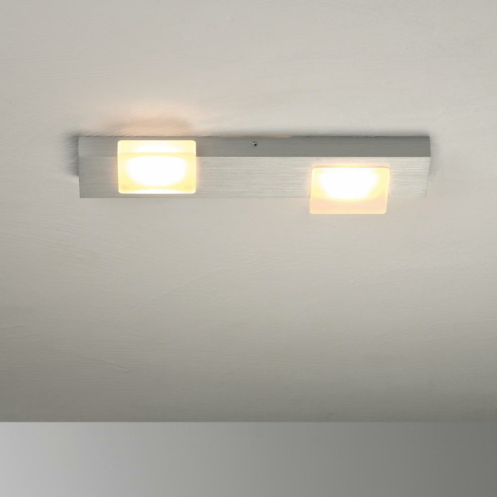 LED Deckenleuchte Lamina in Aluminium-gebrstet 2x 10W 1760lm