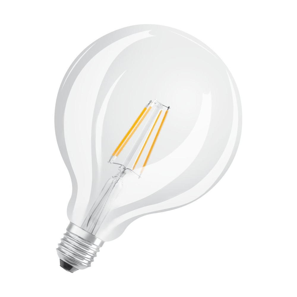 Osram LED Lampe ersetzt 40W E27 Globe - G125 in Transparent 4W 470lm 2700K 1er Pack