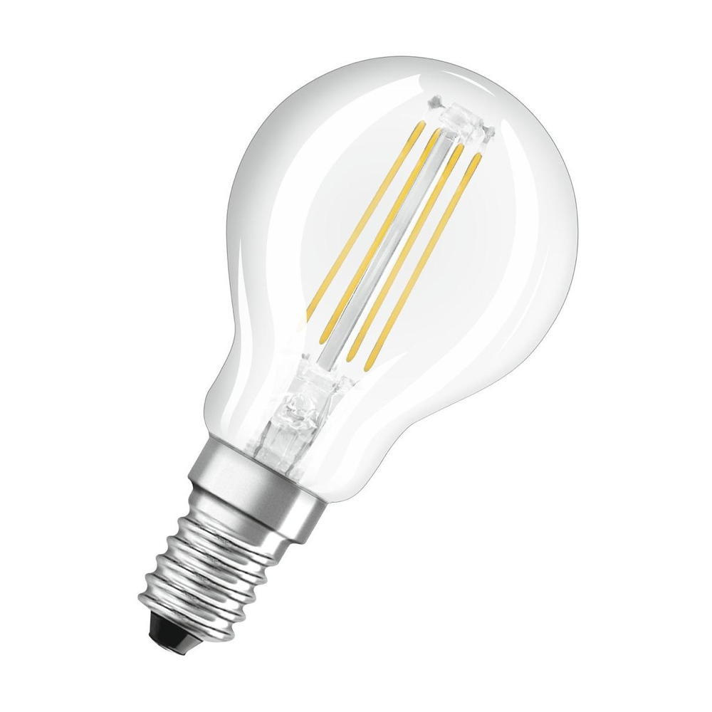 Osram LED Lampe ersetzt 40W E14 Tropfen - P45 in Transparent 4W 470lm 6500K 1er Pack