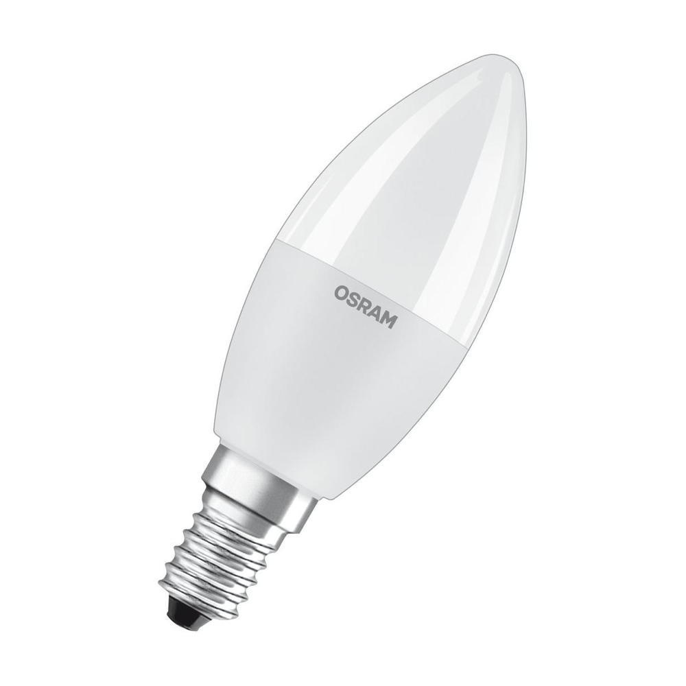 Osram LED Lampe ersetzt 40W E14 Kerze - B38 in Wei 4,9W 470lm 2700K dimmbar 1er Pack