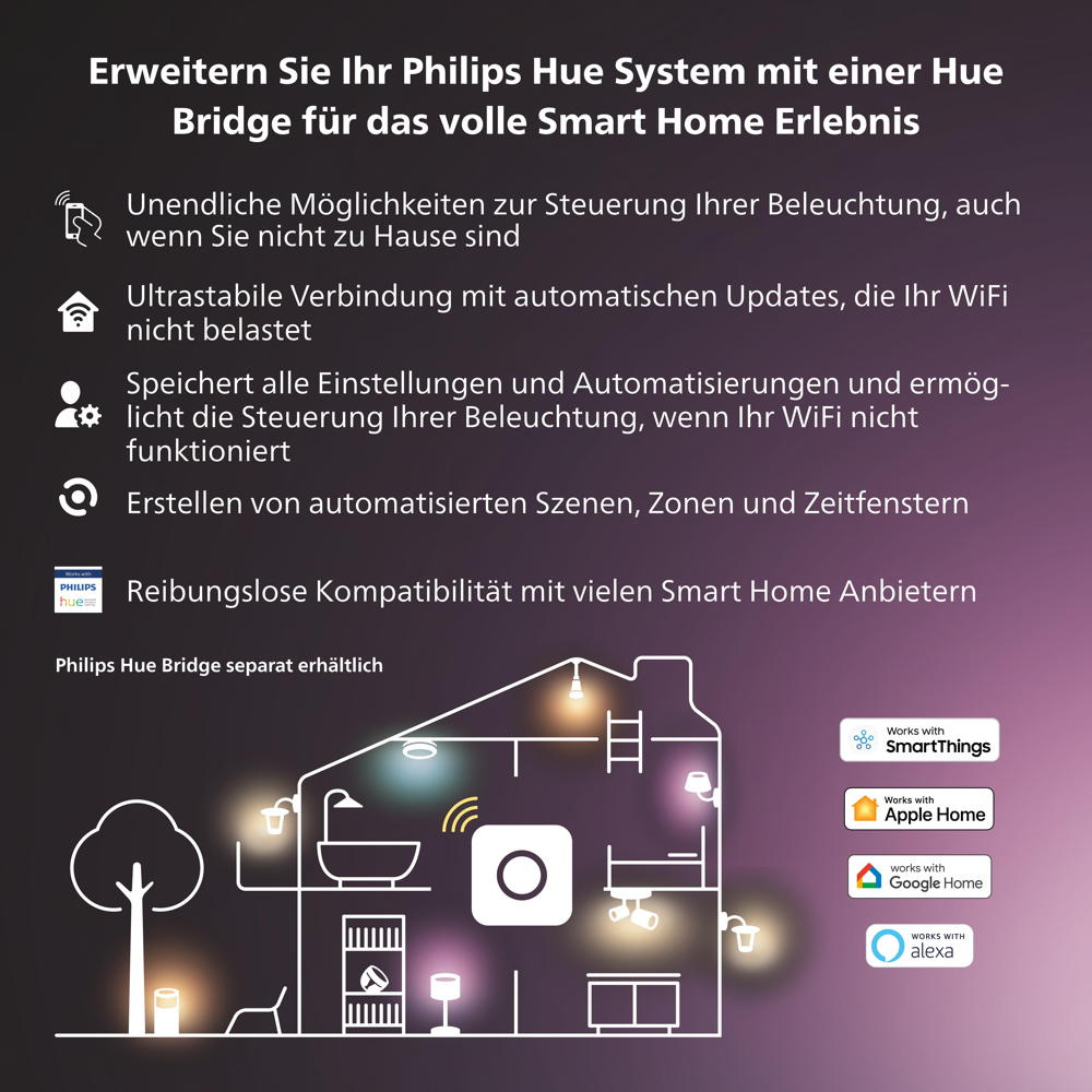 Stehleuchte Philips | Philips Gradient und Braun ... 871951443352600 Signe Hue Hue Bluetooth | in 29W Weiß