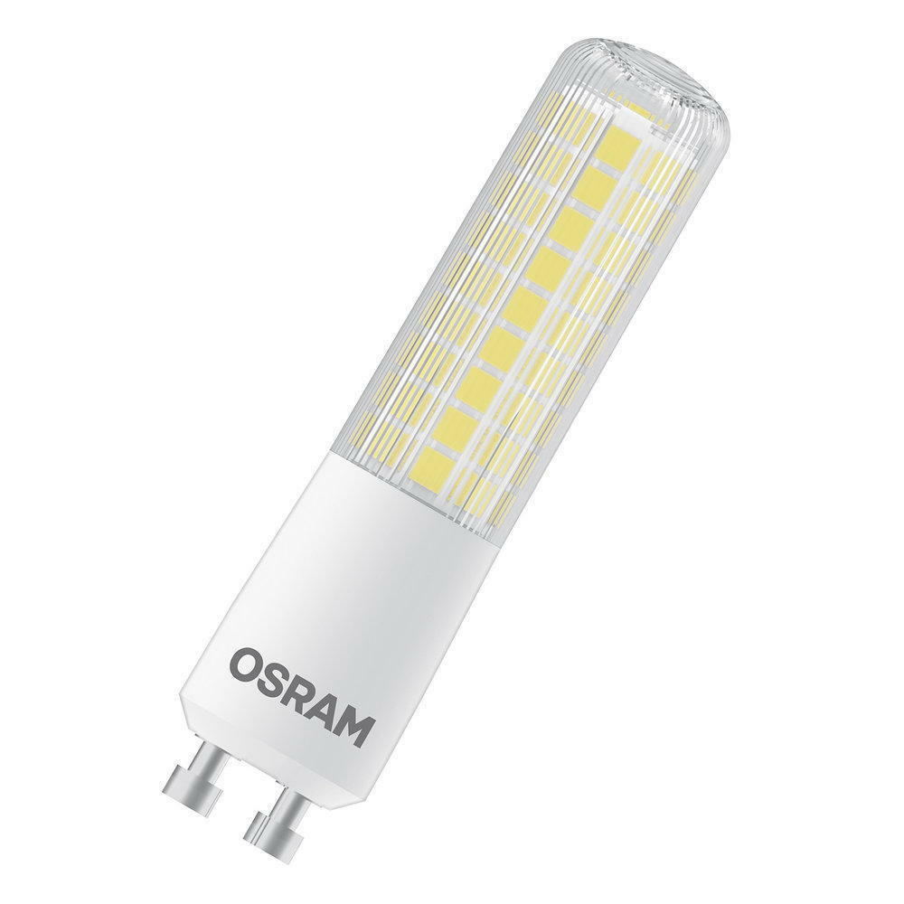 Osram LED Lampe ersetzt 60W Gu10 Kolben in Transparent 7W 806lm 2700K dimmbar