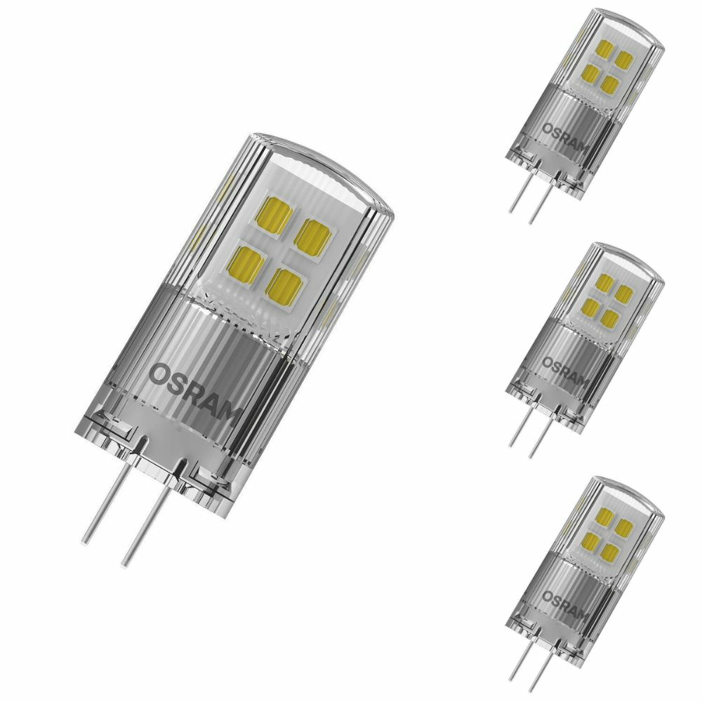 Osram LED Lampe ersetzt 20W G4 Brenner in Transparent 2W 200lm 2700K dimmbar 4er Pack
