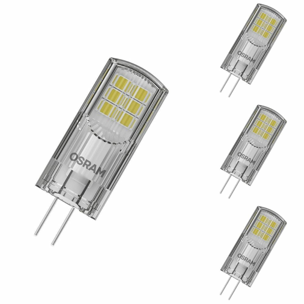 Osram LED Lampe ersetzt 28W G4 Brenner in Transparent 2,6W 300lm 2700K 4er Pack