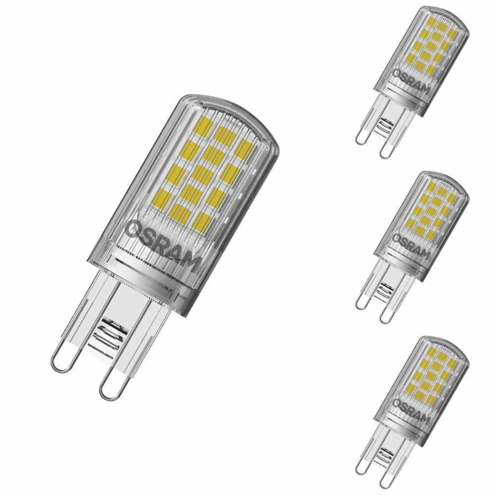 Osram LED Lampe ersetzt 40W G9 Brenner in Transparent 4,2W 470lm 4000K 4er Pack