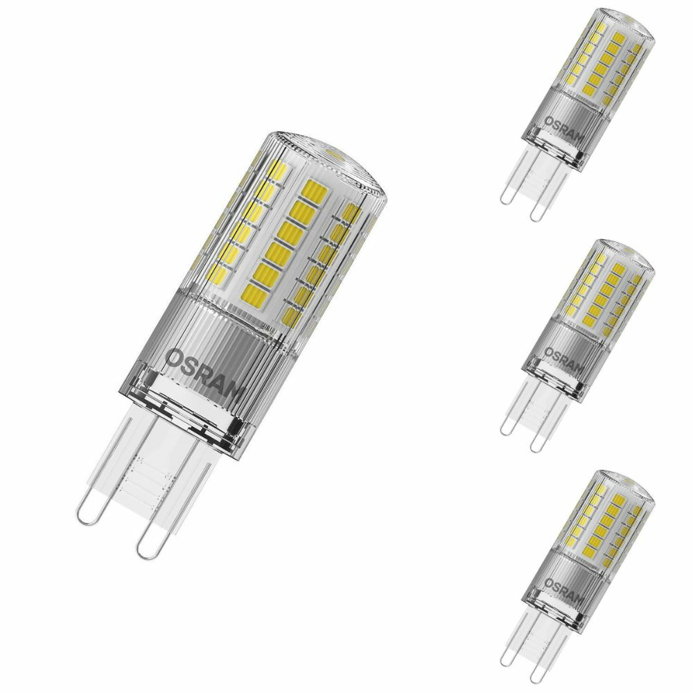 Osram LED Lampe ersetzt 50W G9 Brenner in Transparent 4,8W 600lm 2700K 4er Pack