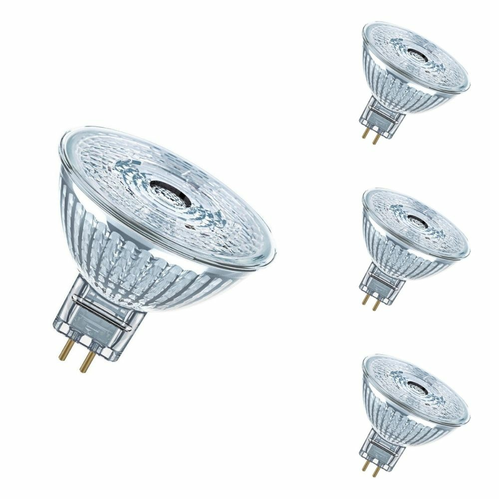 Osram LED Lampe ersetzt 50W Gu5.3 Reflektor - Mr16 in Transparent 8W 621lm 2700K 4er Pack