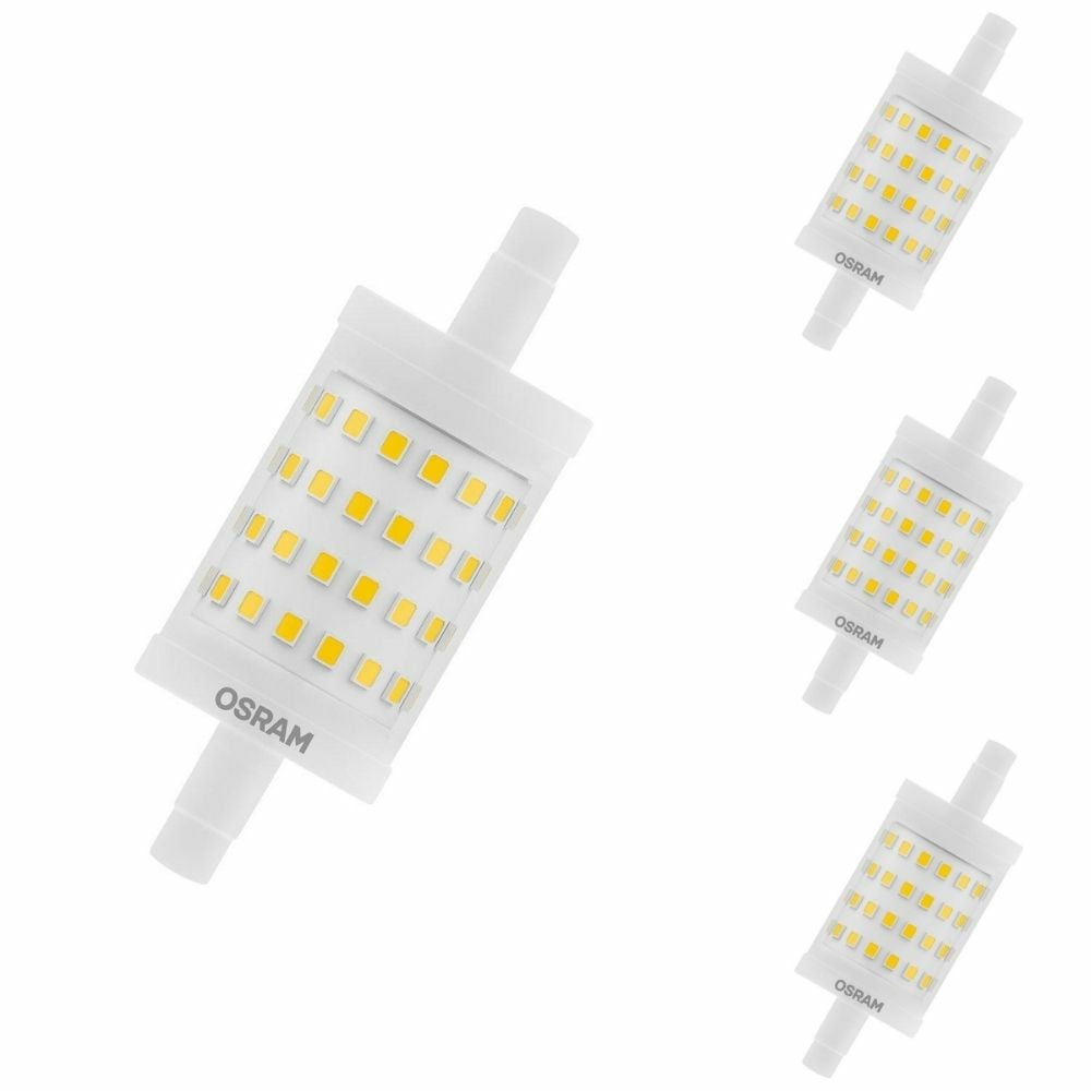 Osram LED Lampe ersetzt 75W R7S Rhre - R7S-78 in Wei 9,5W 1055lm 2700K dimmbar 4er Pack
