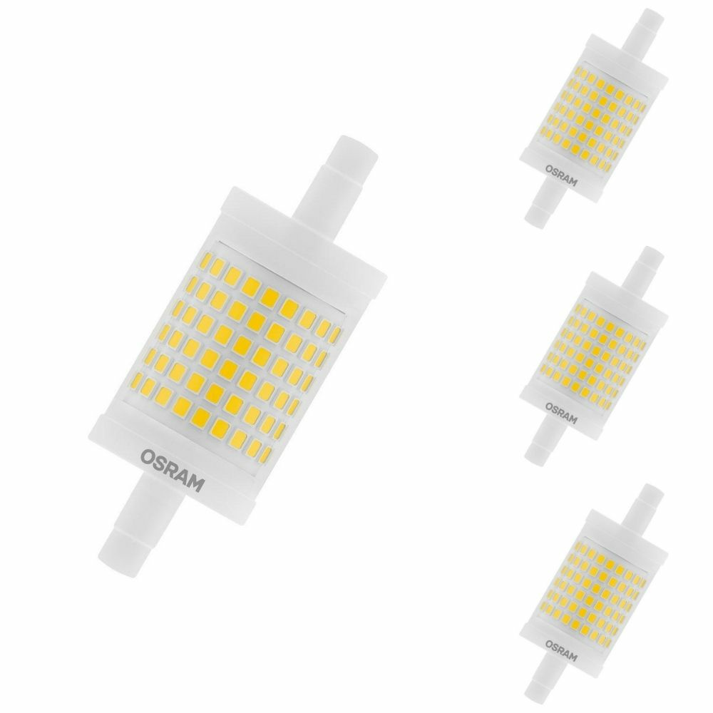 Osram LED Lampe ersetzt 100W R7S Rhre - R7S-78 in Wei 12W 1521lm 2700K dimmbar 4er Pack