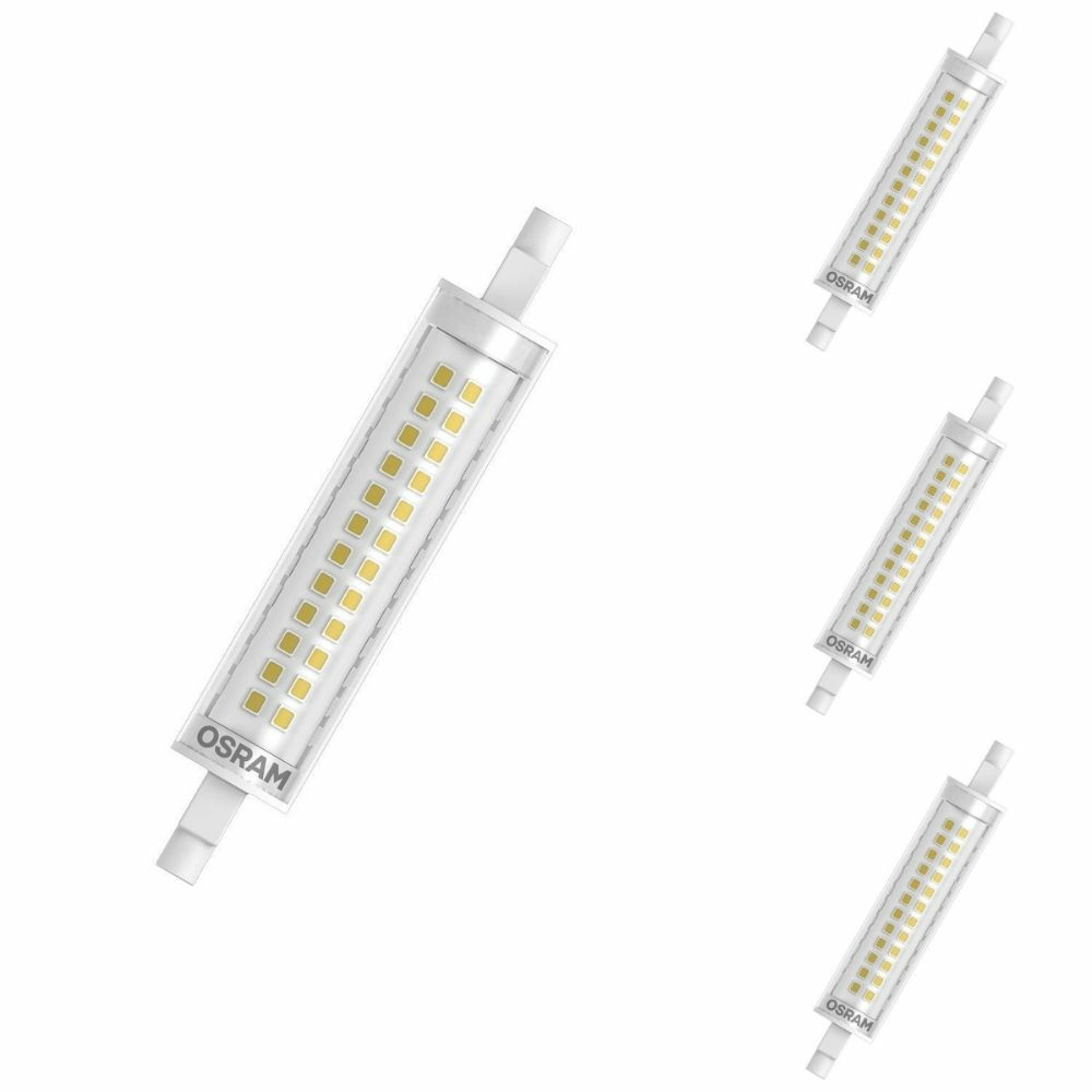 Osram LED Lampe ersetzt 100W R7S Rhre - R7S-118 in Transparent 12W 1521lm 2700K 4er Pack