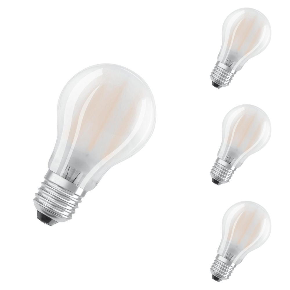 Osram LED Lampe ersetzt 40W E27 Birne - A60 in Wei 4W 470lm 4000K 4er Pack