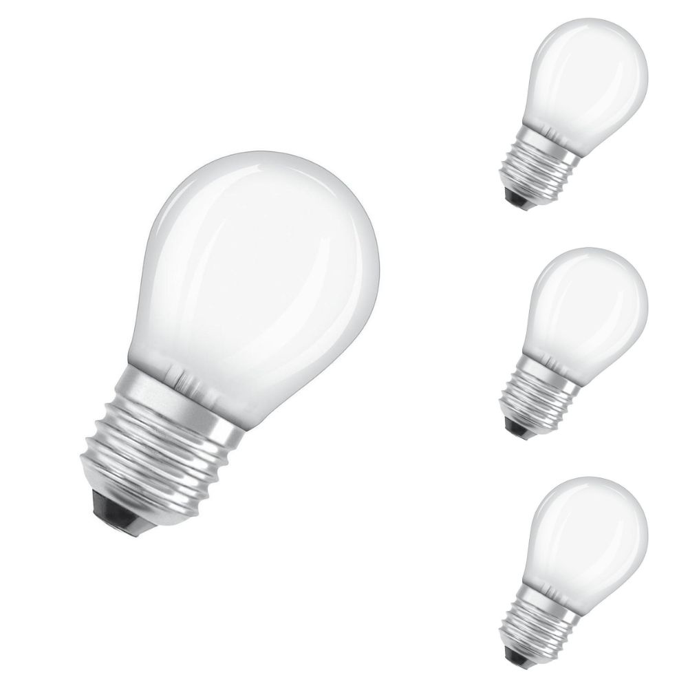 Osram LED Lampe ersetzt 60W E27 Tropfen - P45 in Weiß 5,5W 806lm 2700K 4er Pack