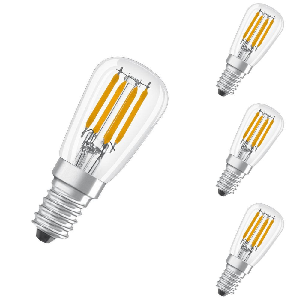 Osram LED Lampe ersetzt 25W E14 Rhre - T25 in Transparent 2,8W 250lm 6500K 4er Pack