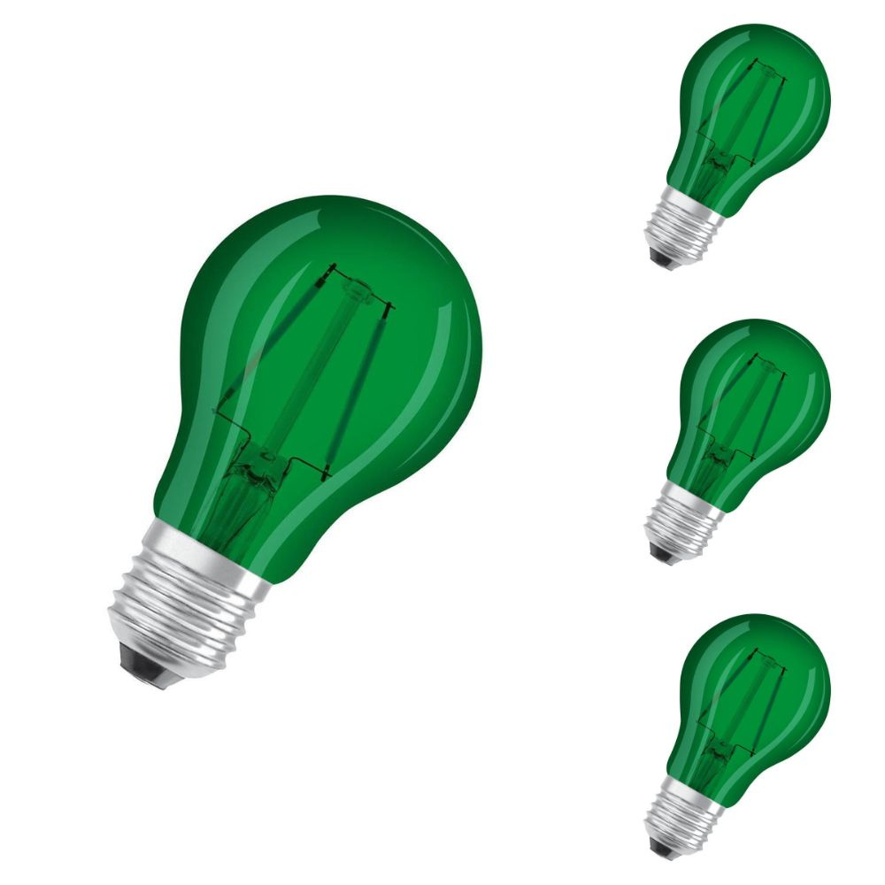Osram LED Lampe ersetzt 7W E27 Birne - A60 in Grn 2,5W 45lm 7500K 4er Pack