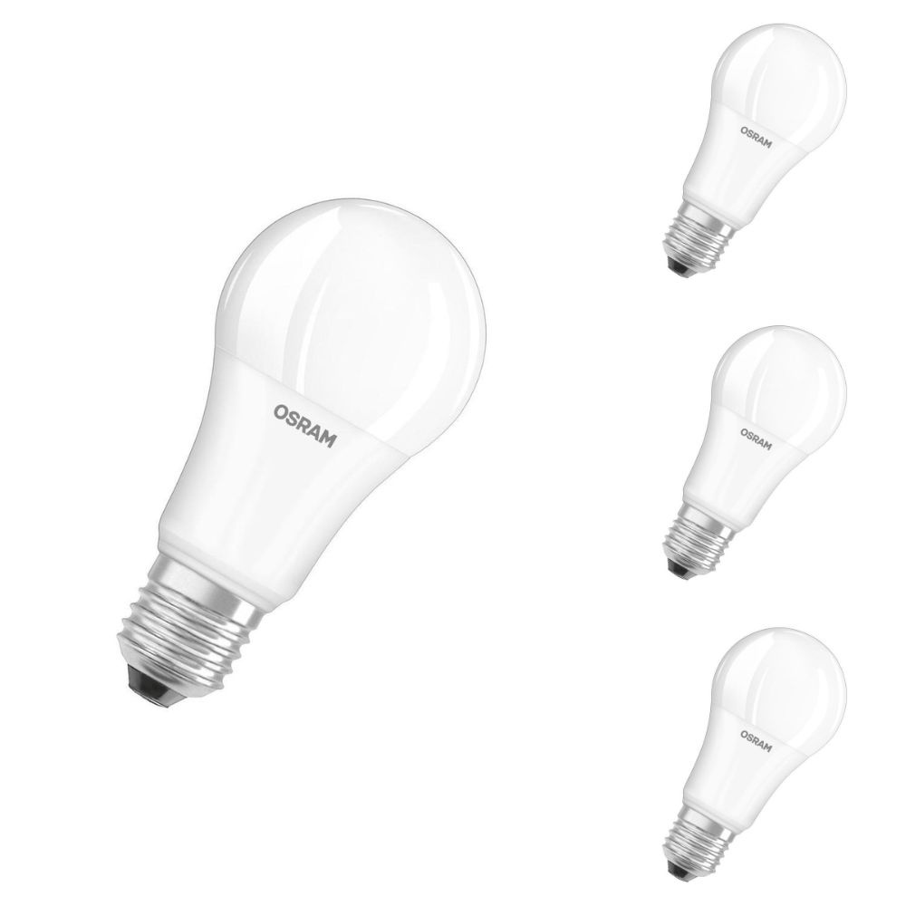 Osram LED Lampe ersetzt 100W E27 Birne - A60 in Wei 13W 1521lm 2700K 4er Pack