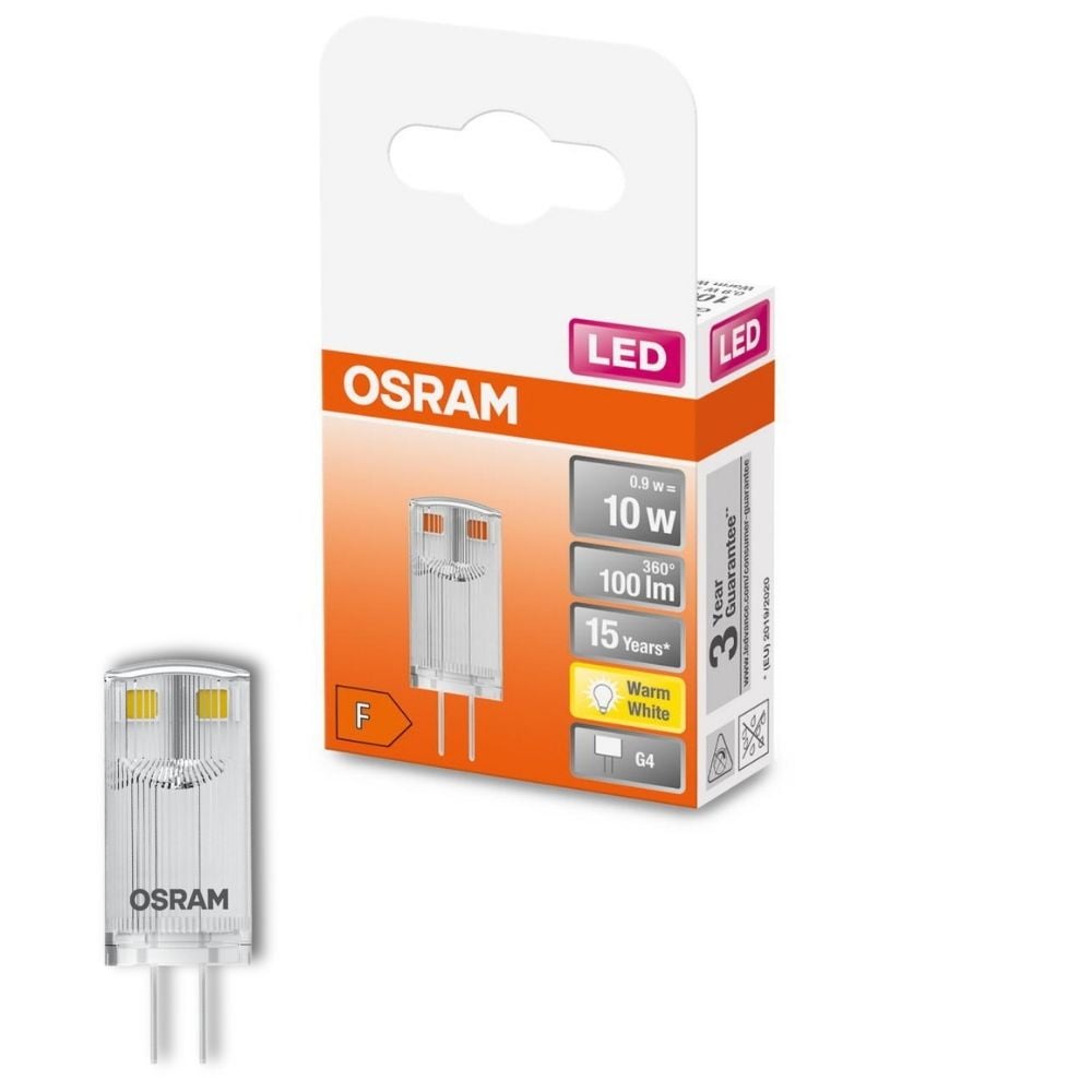 Osram LED Lampe ersetzt 10W G4 Brenner in Transparent 0,9W 100lm 2700K