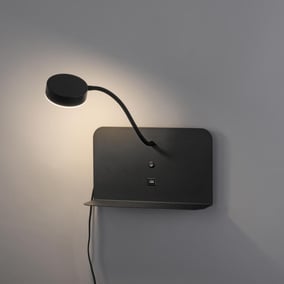 LED Wandleuchte Board in Schwarz 4W 400lm