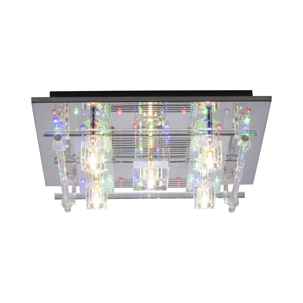LED Deckenleuchte Kemal2.0 in Transparent 5x 1 5W 900lm G4 5-flammig | Just  Light | 51365-17