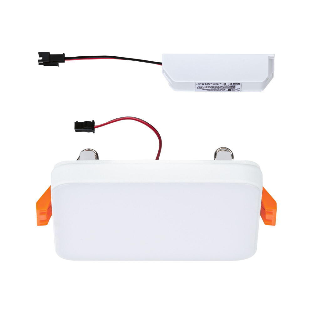 LED Einbaupanel Veluna Edge in Weiß 6W 450lm IP44 eckig 3000K  - Onlineshop Click licht