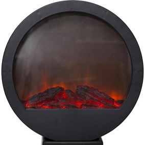 LED Lichtobjekt Fireplace in Schwarz 0,18W 360x350mm