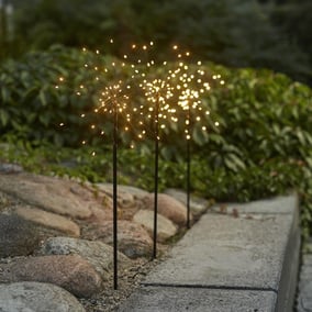 LED Lichtobjekt Firework Outdoor in Schwarz 3x 0,9W 55lm...