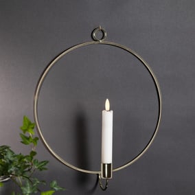 LED Wandleuchte Flamme Ring in Gold 0,06W