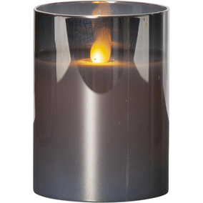 LED Kerze M-Twinkle in Grau 0,06W 75mm