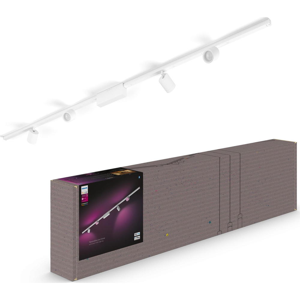 Philips Hue Bluetooth White & Color Ambiance Schienensystem Perifo Spot in Wei 4x 5,2W 2040lm Starter-Set