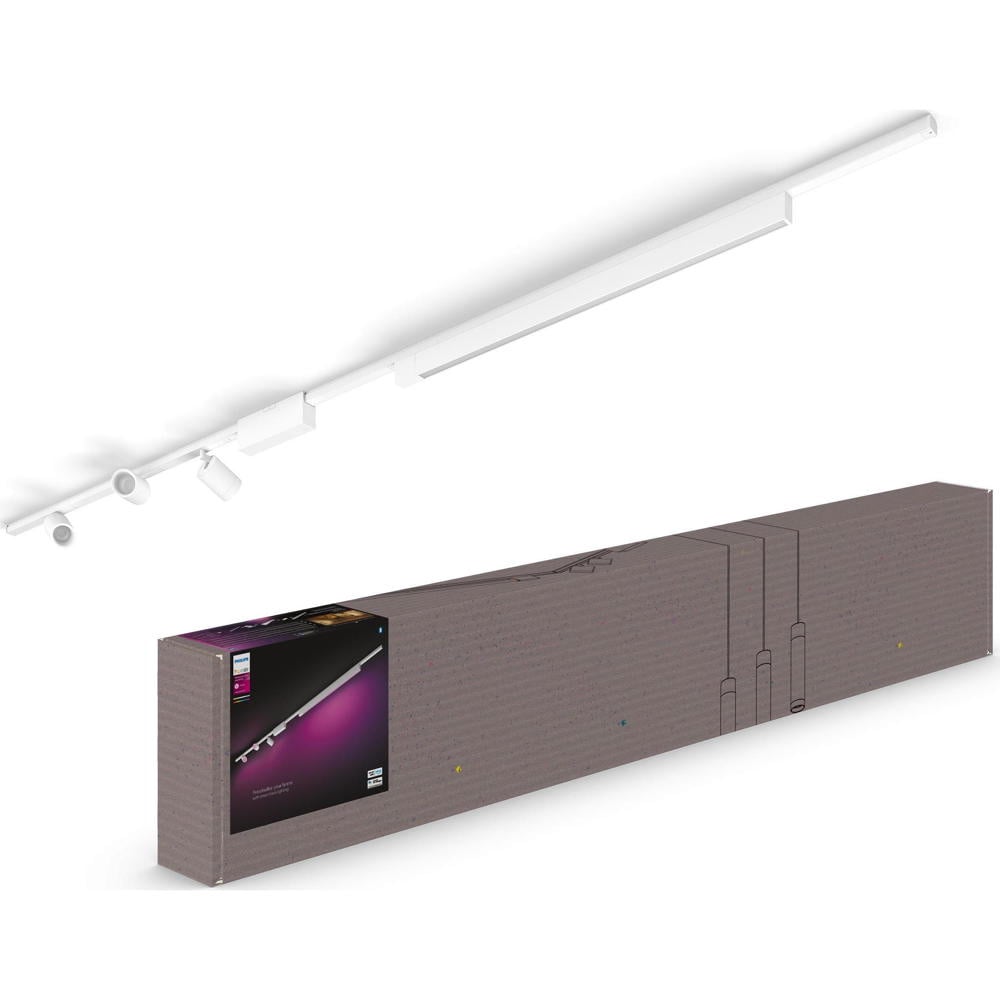 Philips Hue Bluetooth White & Color Ambiance Schienensystem Perifo 3x Spot + Lightbar in Weiß 44,6W 3580lm Starter-Set