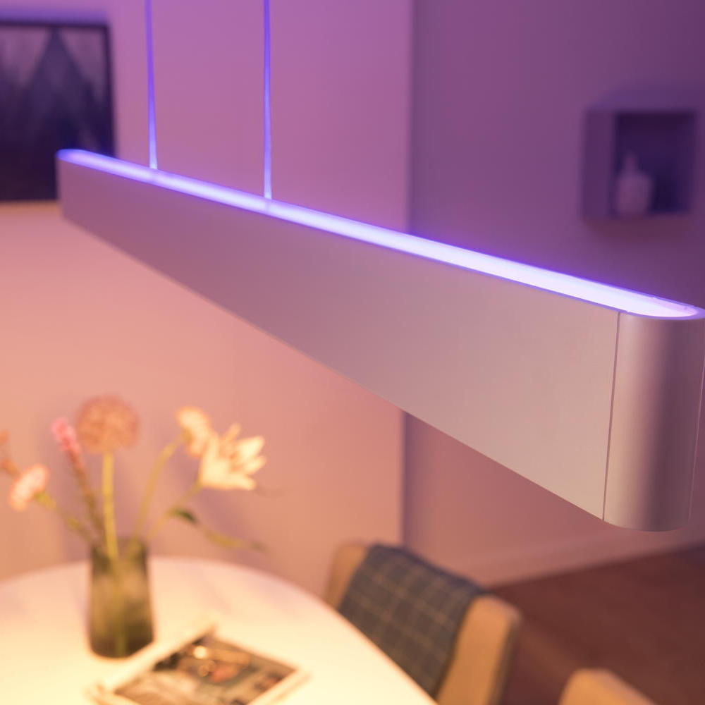 871951434346700 Philips | & Hue | 27461700 Ensis LED White + in Weiß Hue Color Philips ... Pendelleuchte Ambiance