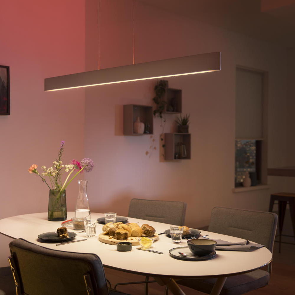 Philips Hue White & Color Ambiance LED Pendelleuchte Ensis in Weiß ... | Philips  Hue | 27461700 + 871951434346700 | Pendelleuchten