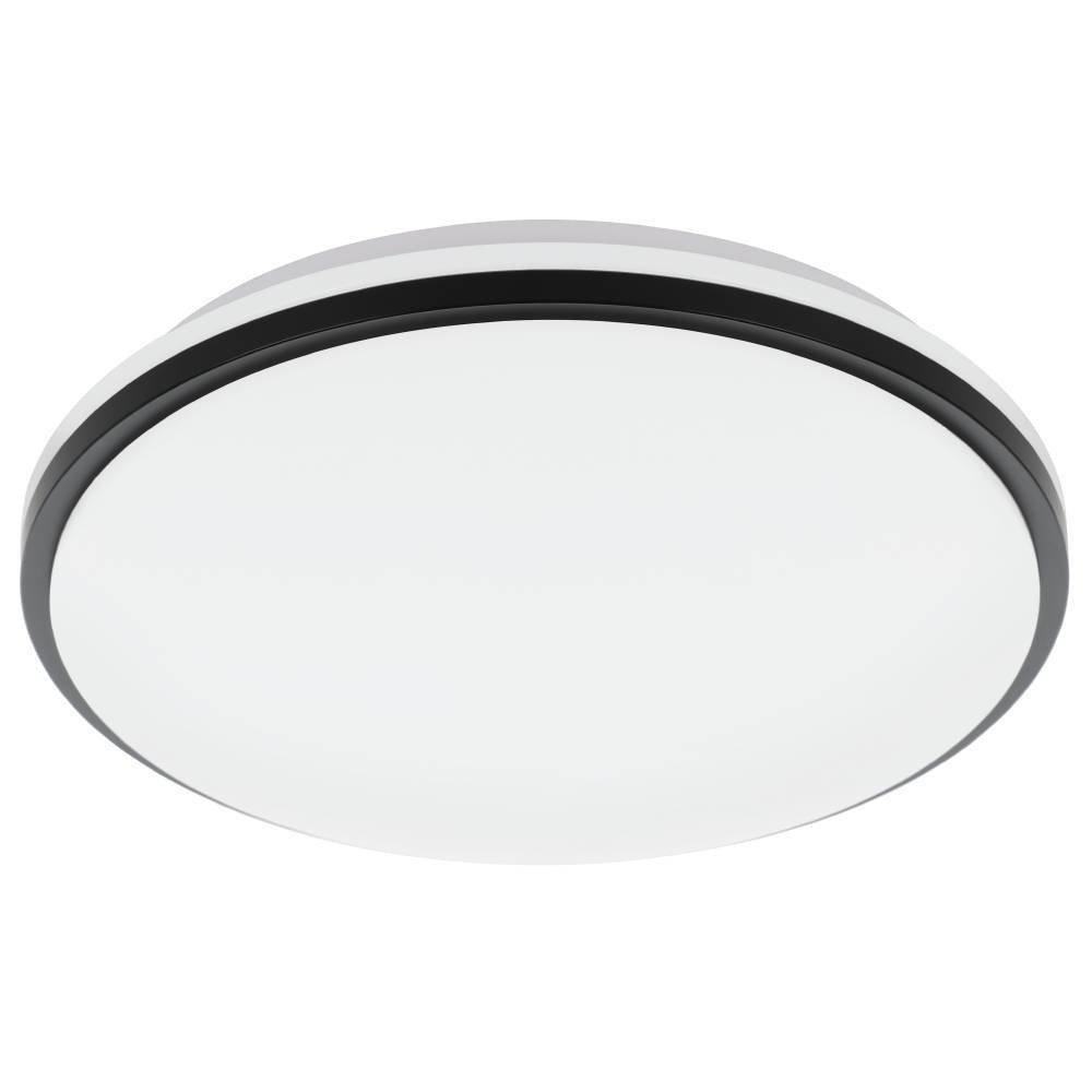 LED Deckenleuchte Pinetto in Weiß und Schwarz 15,6W 1900lm IP44