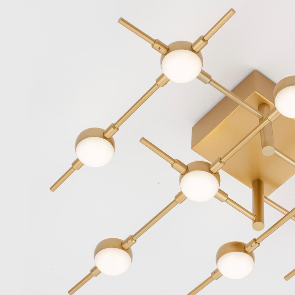 LED Deckenleuchte Atomo in Gold 10x 2,4W 1680lm