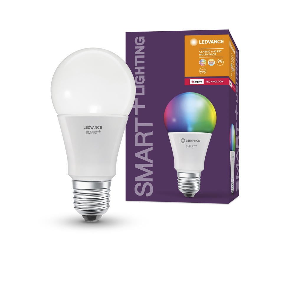 SMART+ Zigbee LED Leuchtmittel E27 - Birne A60 9W 806lm RGBW dimmbar