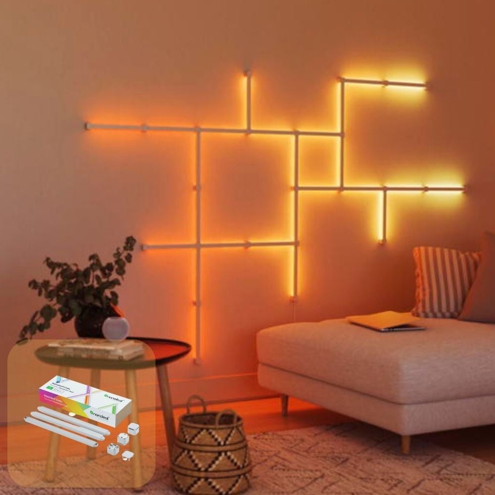 Nanoleaf LED Panel Erweiterung RGBW Lines Squared in Wei 3x 2W 60lm
