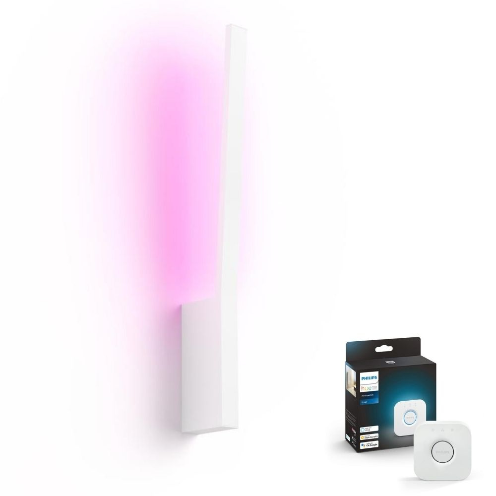 Philips Hue Bluetooth White & Color Ambiance Wandleuchte Liane in Wei 12,2W 850lm inkl. Bridge