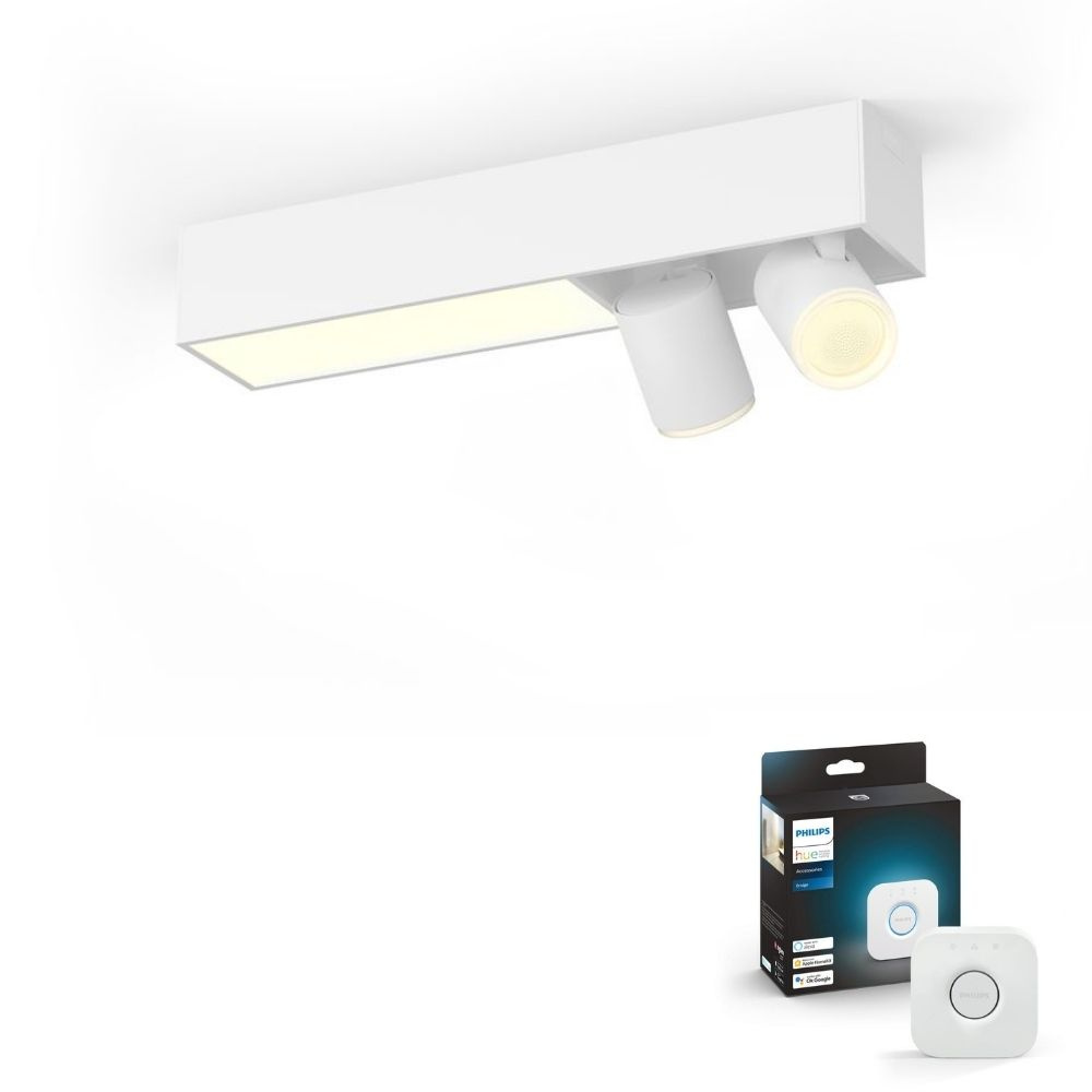 Philips Hue Bluetooth White & Color Ambiance Spot Centris in Wei 2-flammig inkl. Bridge